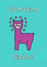 Llama Amazing Birthday Card 14309 created by Dottie Mottie