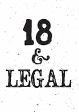 18 LEGAL Birthday Card 39759 created by TRENDY WOO'S