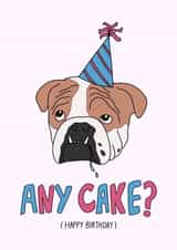 bulldog dog Birthday Card 14055 created by Sunny Spills