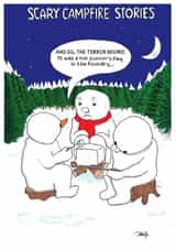 scary campfire Christmas Card 15002 created by Andrew Murphy