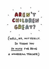 arent children Thank You Card 5309 created by Veronica Dearly