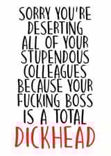 sorry deserting Leaving Card 13952 created by Smudge & Splash