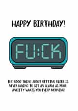 alarm anxiety Birthday Card 36849 created by Phaedra Peer