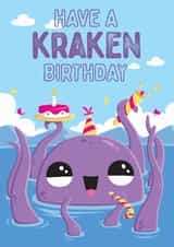Funny Kraken Birthday Card 15011 created by Koala Tea Party