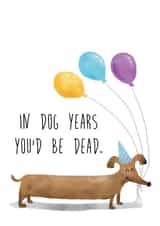 dog birthday Card 37854 created by Fabulously Framed