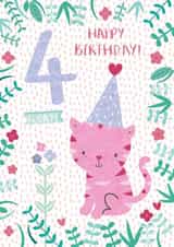 Fourth Birthday Party Jungle Tiger Card created by Juniper and Rose Studio