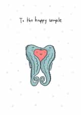 Sea horses kissing - wedding card created by Sarah Ray