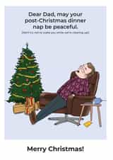 Post-Christmas dinner nap Christmas card created by Ivorymint cards