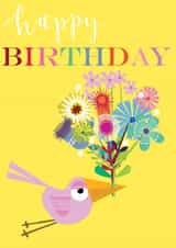 birthday card - flower bouquet - happy birthday - funny and cute created by Kali Stileman