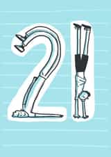 21 yoga Birthday Card 25738 created by Sarah Ray