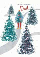 Classic Christmas Card - For Dad - Trees created by Louise Tiler