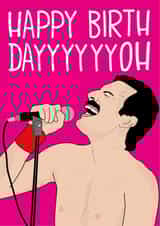 Queen Bohemian Rhapsody Birthday Card 12225 created by John Wood