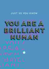 brilliant human Love & Friendship Card 9894 created by Jon Hall Design