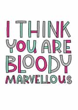 thank bloody Thank You Card 15369 created by Peash Design