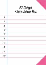love list Anniversary Card 15596 created by Kate & The Ink