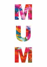 Colourful Abstract Art Mum Card created by size3art