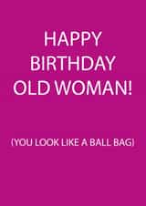 old woman Birthday Card 15612 created by Blue Goldfish