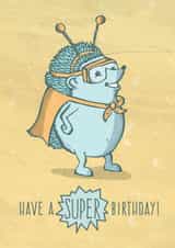 Alien Hedgehog Birthday Card created by Tami Boyce