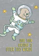 Space Otter Birthday Card created by Tami Boyce