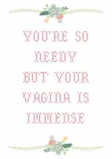 girlfriend needy Anniversary Card 7722 created by Em Eato