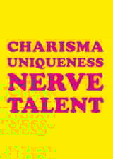 Funny Birthday Card - Rupaul Drag Race - Charisma Uniqueness Nerve Talent created by Philip Normal X kissmekwik