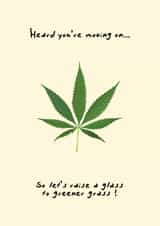 “Moving on” cannabis card created by Canna Cards