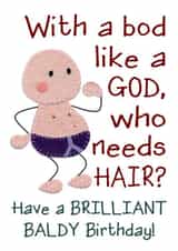 male husband Birthday Card 12046 created by Presents Felt