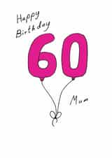 60 happy Birthday Card 7033 created by A Ray of Sunshine Cards