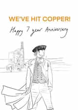 copper poldark Anniversary Card 10754 created by Harriet Popham
