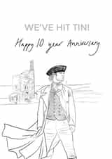 poldark tin Anniversary Card 10755 created by Harriet Popham