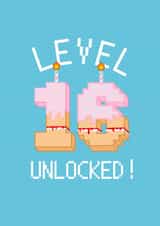 level 16 Birthday Card 4140 created by The Cake Thief