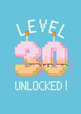 level 30 Birthday Card 4143 created by The Cake Thief