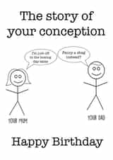 CONCEPTION RUDE Birthday Card 9099 created by Pack a Punch Designs