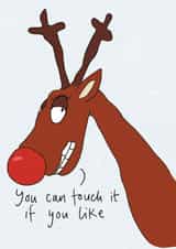 rudolph red nose Christmas Card 15754 created by Blood Bath Cards