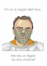 Vegan Hannibal Lecter card created by @2Fs Design