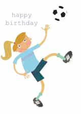 Cute Birthday Card - Football - For Her created by Kali Stileman