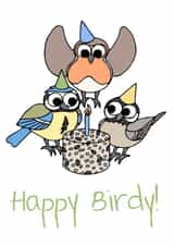Happy birdy birthday card created by Kim Onyskiw
