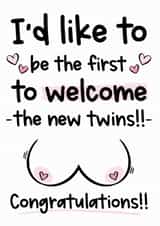 Boob job congratulations card, get well soon surgery card 1001 created by The Laughing Sloth