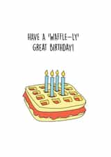 waffle cake Birthday Card 12772 created by Gillian Panter