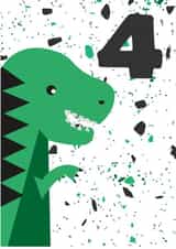 FOUR 4 Birthday Card 11027 created by AK Designs