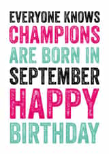 champions september Birthday Card 3596 created by Do You Punctuate?