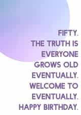 Funny 50th Birthday Card - Cheeky Wit - Modern Fiftieth Birthday Card created by SixElevenCreations