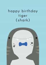 A cute birthday card for a shark lover created by Elkish