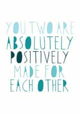 Made For Each Other - Engagement Card created by Sweetlove Press