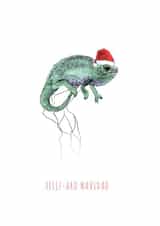 animal chameleon Christmas Card 36644 created by Beth Goodwin