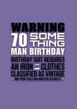 70 something Man Birthday card created by Pendrea Noye