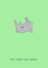 rhino horny Anniversary Card 33168 created by Darwin Designs