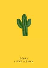 cactus sorry Sorry Card 10967 created by Darwin Designs