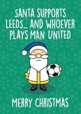 Leeds Football Fan Christmas Card created by Thirty Mussels