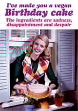 vegan funny Birthday Card 3046 created by Dean Morris Cards